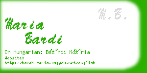 maria bardi business card